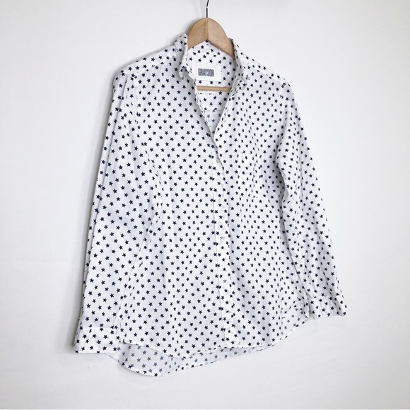 Anthropologie. Grayson, the hero with navy blue stars, button down shirt. - Picture 8 of 9